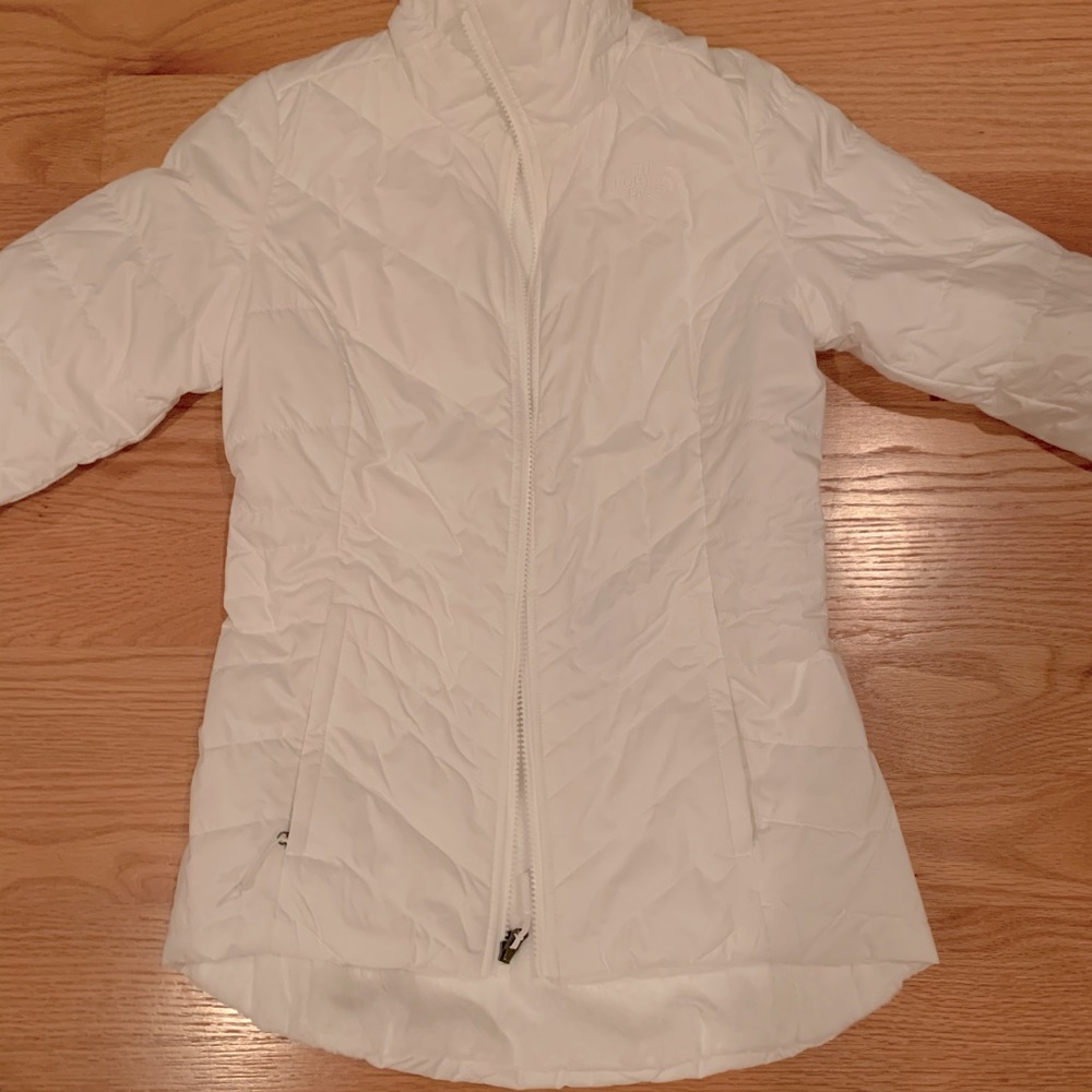 White Northface Jackets with fleece lining.